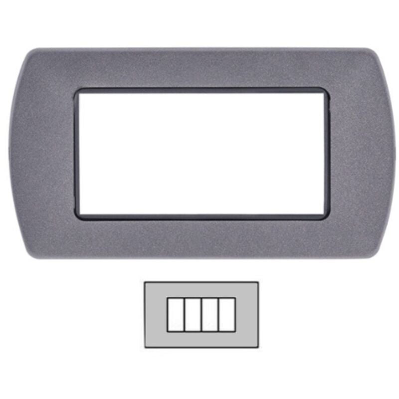 foto del prodotto placca 8804 30 4p antracite metallizzato int metallo