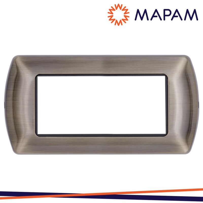 foto del prodotto placca 8807 09 7p bronzo spazzolato int metallo