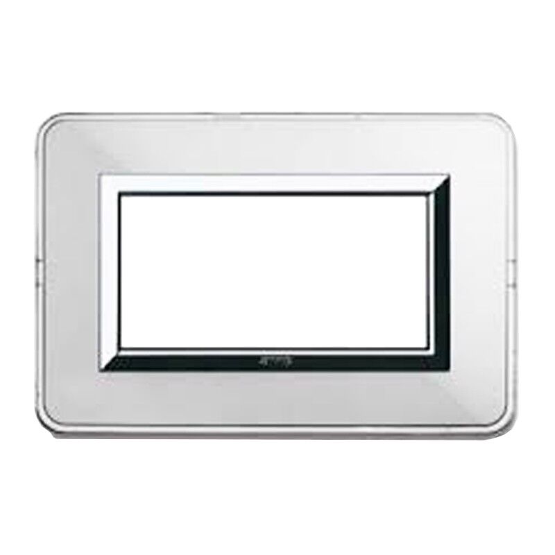 foto del prodotto placca ave personal sistema 44 tecnopolimero 4 moduli alluminio naturale 44p04als