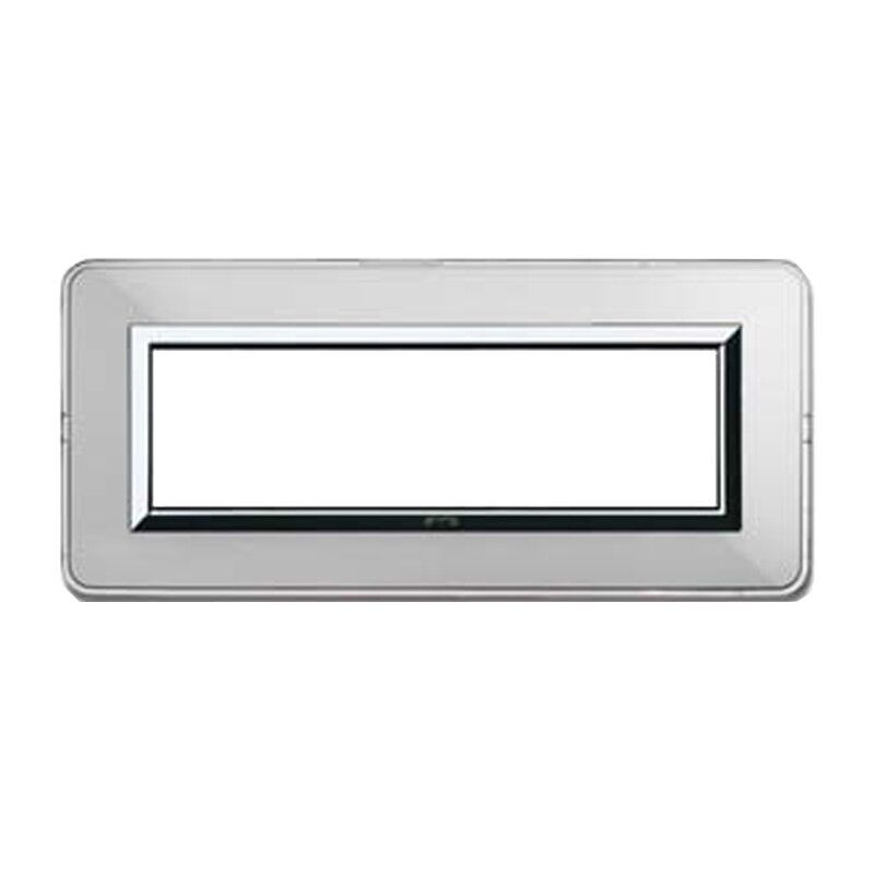 foto del prodotto placca ave personal sistema 44 tecnopolimero 7 moduli alluminio naturale 44p07als