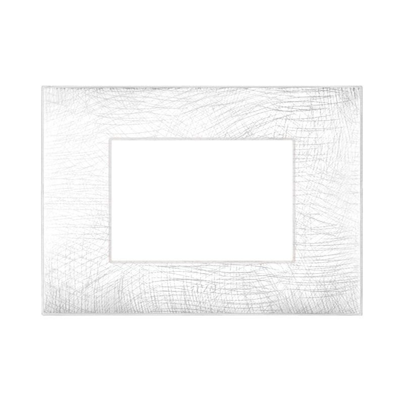 foto del prodotto placca ave young44 colore bianco 3d 4 posti 44pj04b 3d