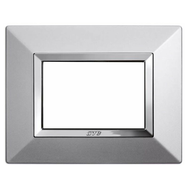 foto del prodotto placca ave zama sistema 44 metallo 3 moduli alluminio naturale 44p93als
