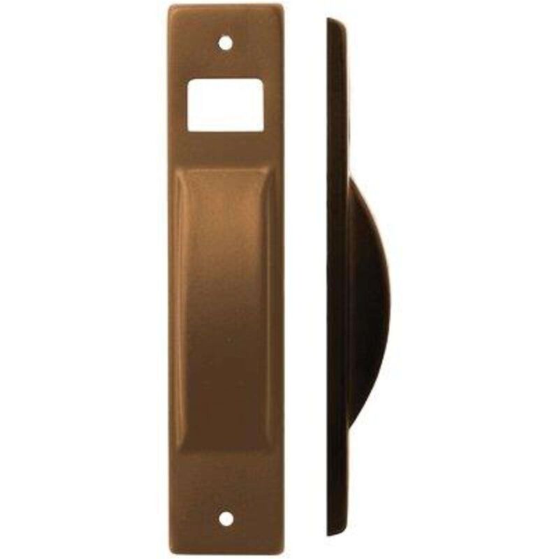 foto del prodotto placca avvolgitore a semincasso acciaio verniciata bronzo mm 40x195 5 pezzi