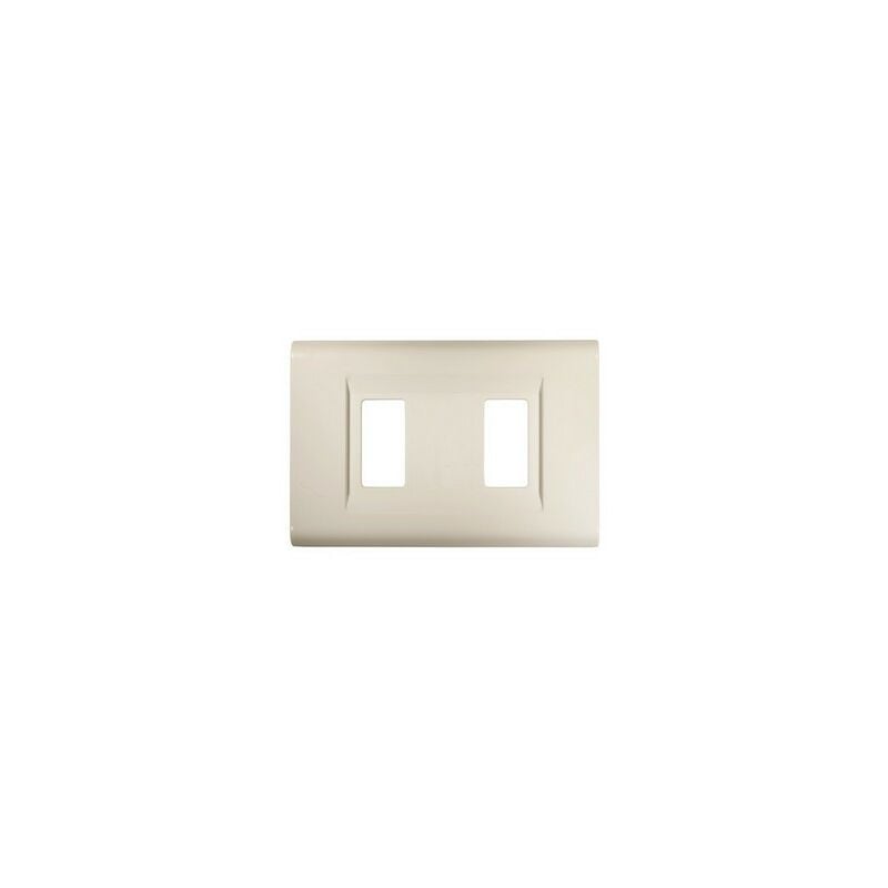 foto del prodotto placca bianca in abs serie click feb per magic 2 fori - 2582 wh