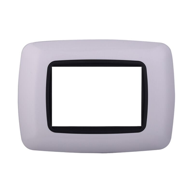 foto del prodotto placca bombata serie space, 3 moduli, plastica, bianco, compatibile con serie bticino living ettroit ln88301
