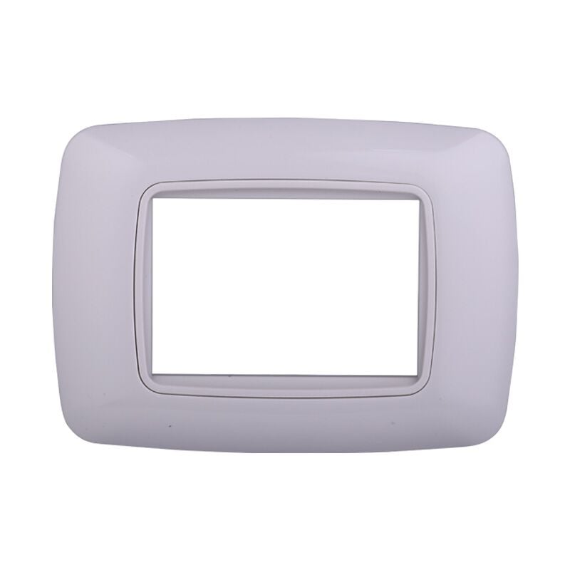 foto del prodotto placca bombata serie space, 3 moduli, plastica, bianco, compatibile con serie bticino living ettroit ln88318