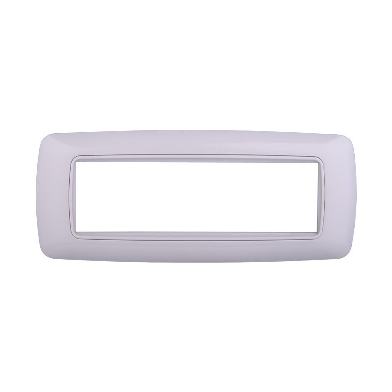 foto del prodotto placca bombata serie space, 7 moduli, plastica, bianco, compatibile con serie bticino living ettroit ln88718