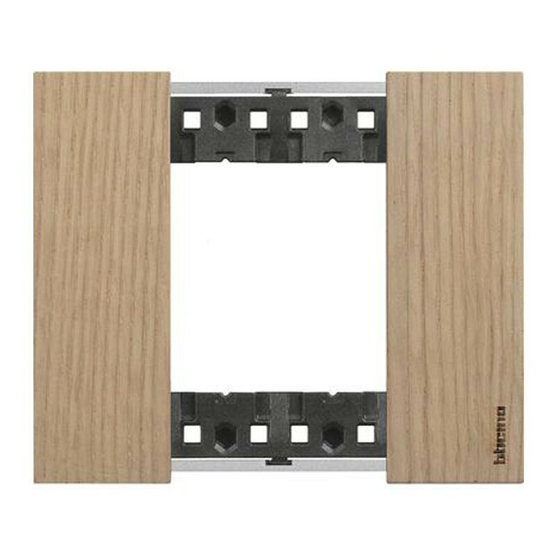 foto del prodotto placca bticino living now 2 moduli colore legno rovere ka4802lm