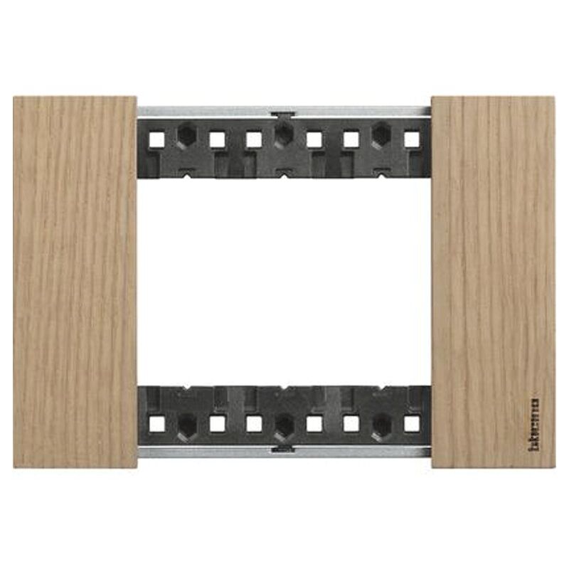 foto del prodotto placca bticino living now 3 moduli colore legno rovere ka4803lm