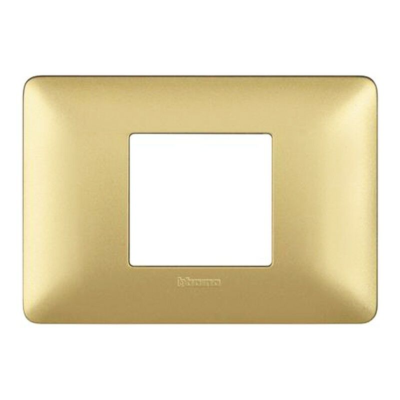 foto del prodotto placca bticino matix 2 moduli centrati gold am4819mgl