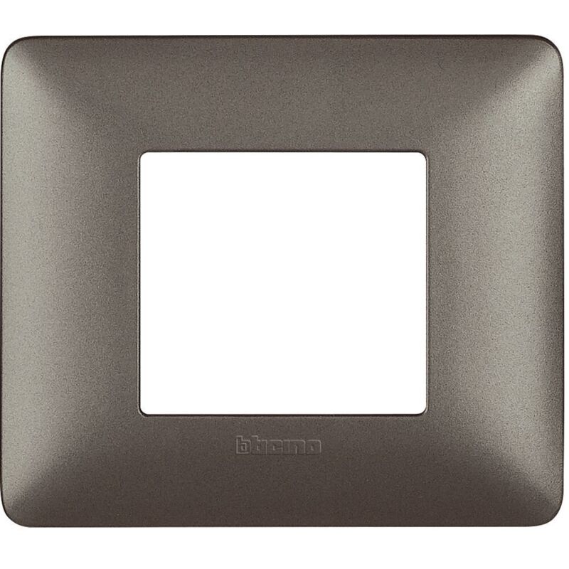 foto del prodotto placca bticino matix 2 moduli iron am4802mir