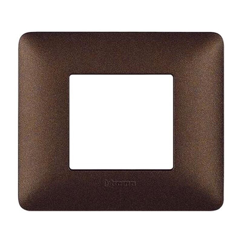 foto del prodotto placca bticino matix 2 moduli marrone caffè am4802tgg