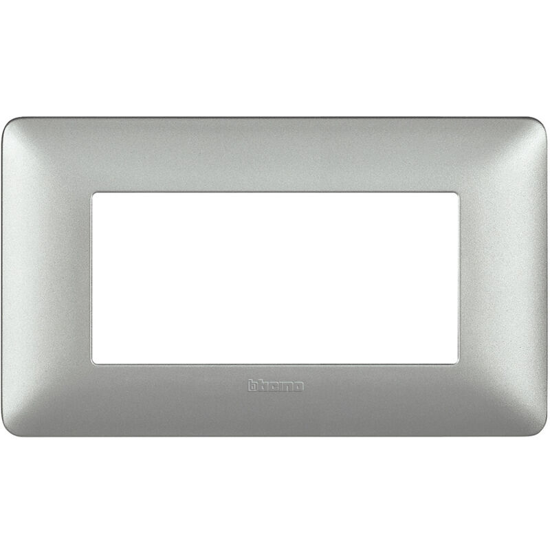 foto del prodotto placca bticino matix 4 moduli silver am4804msl