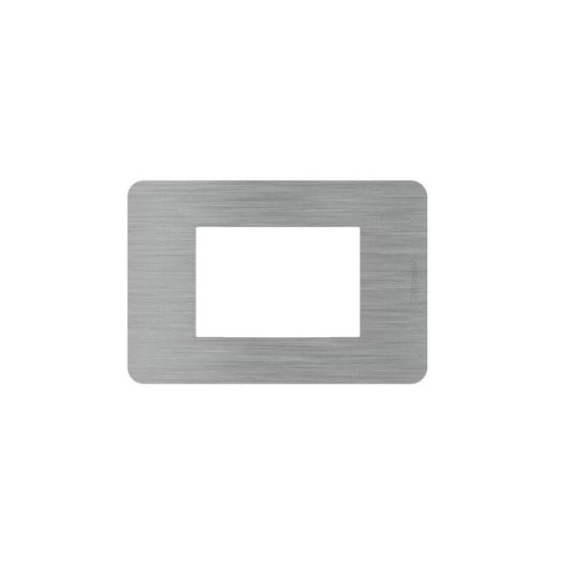 foto del prodotto placca bticino matixgo 3 moduli acciaio - ja4803es