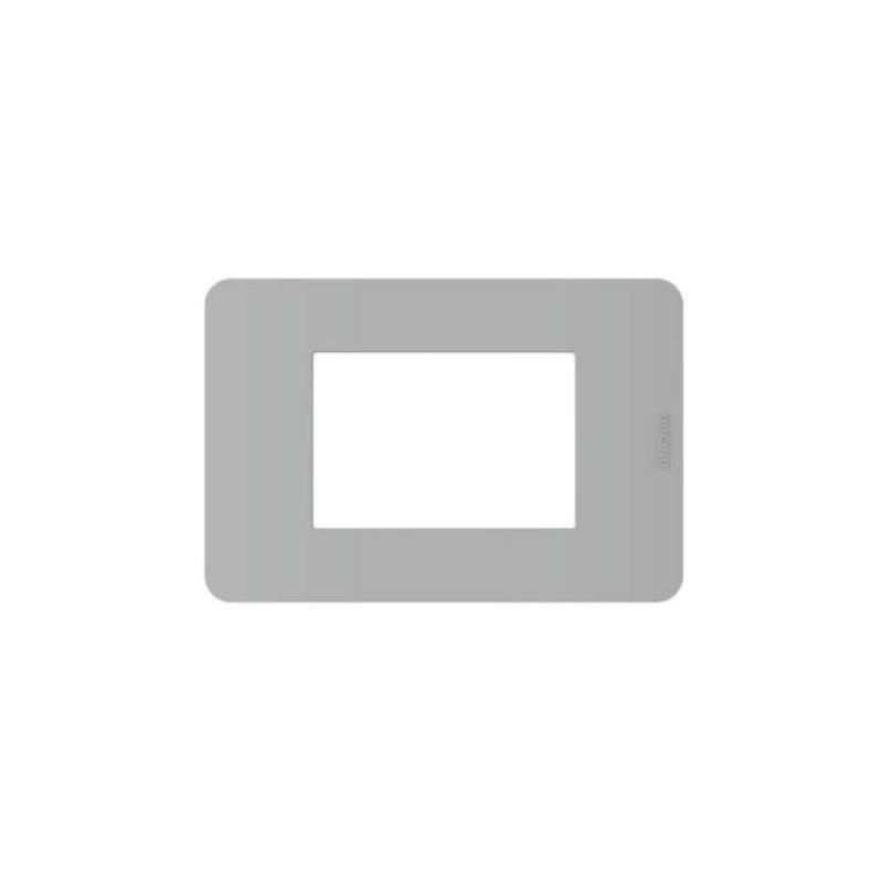 foto del prodotto placca bticino matixgo 3 moduli grigio - ja4803jg