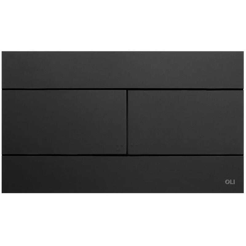 foto del prodotto placca cassetta wc oli74 plus slim in abs nero matt con doppio scarico