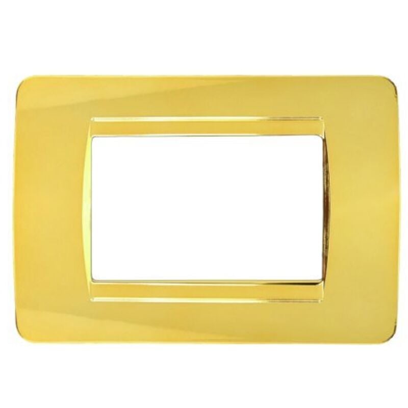 foto del prodotto placca classic 503 3m moduli tecnopolimero oro lucido compatibile bticino matix