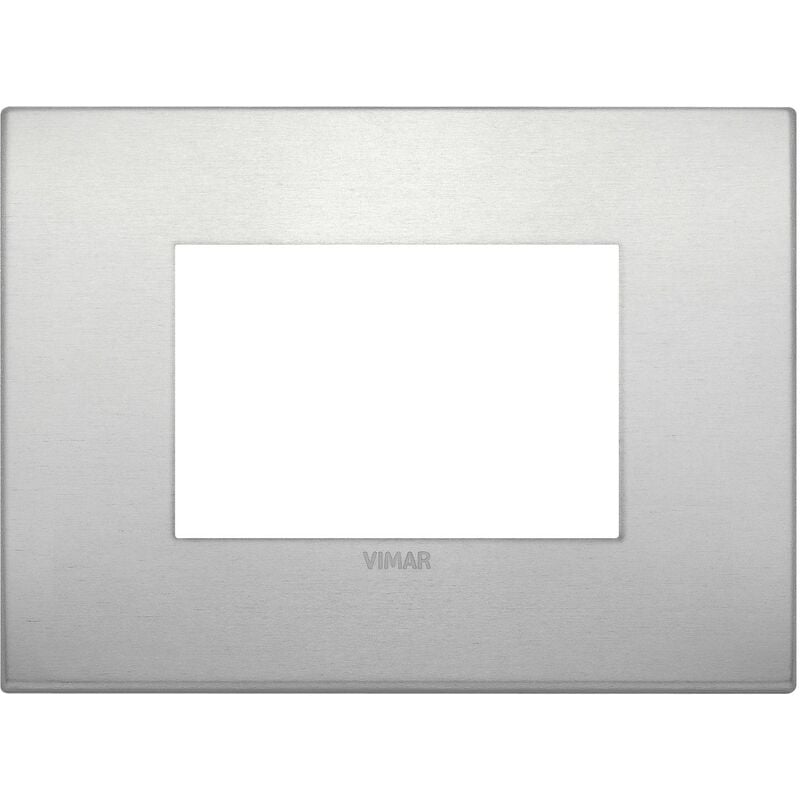 foto del prodotto placca classic vimar arkè 3 moduli alluminio naturale 19653.15