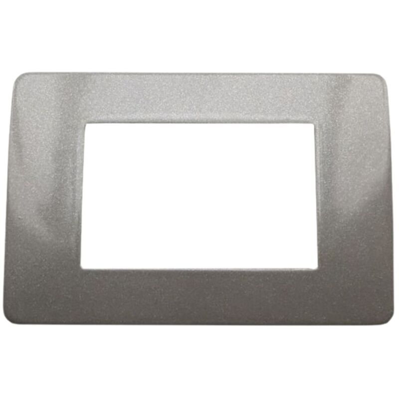 foto del prodotto placca colore argento brillantinato compatibile matix 3 posti tot