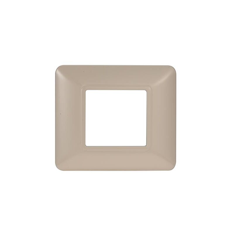 foto del prodotto placca compatibile bticino matix 2 moduli plastica colore sabbia