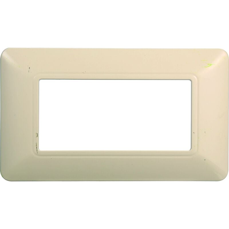 foto del prodotto placca compatibile bticino matix 4 moduli plastica colore sabbia