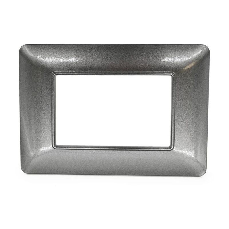 foto del prodotto placca compatibile matix colore 3 fori grigio scuro