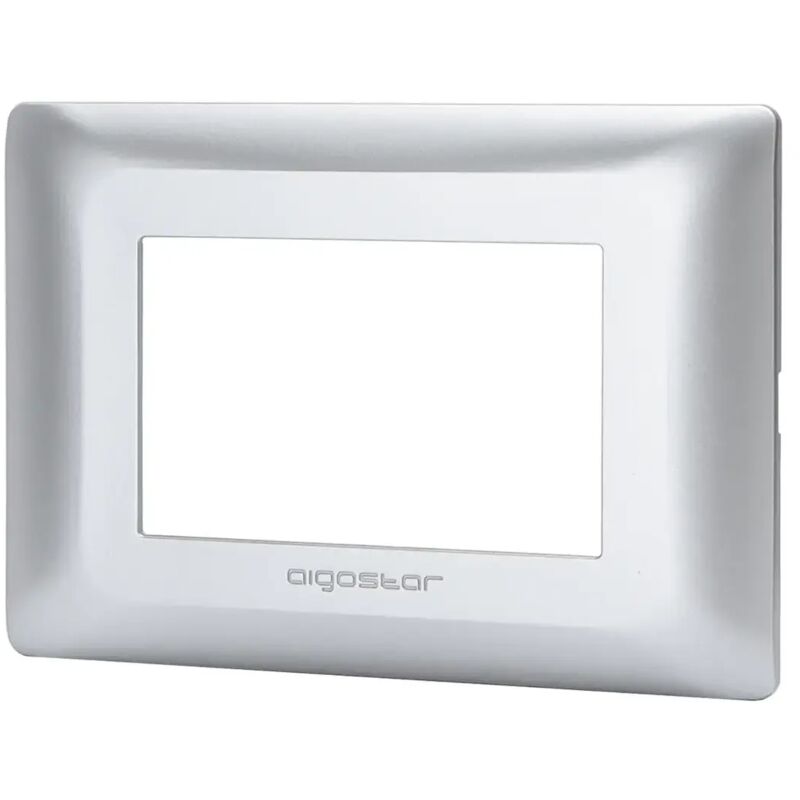 foto del prodotto placca compatibile matix colore argento 3 fori
