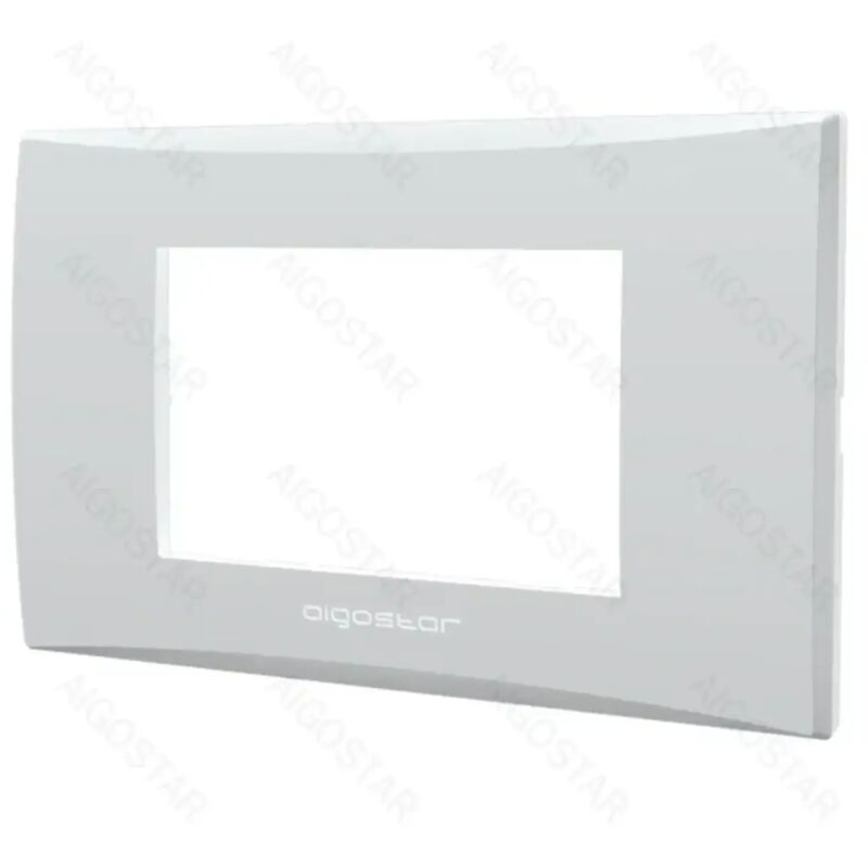 foto del prodotto placca compatibile vimar plana colore bianco 3 fori