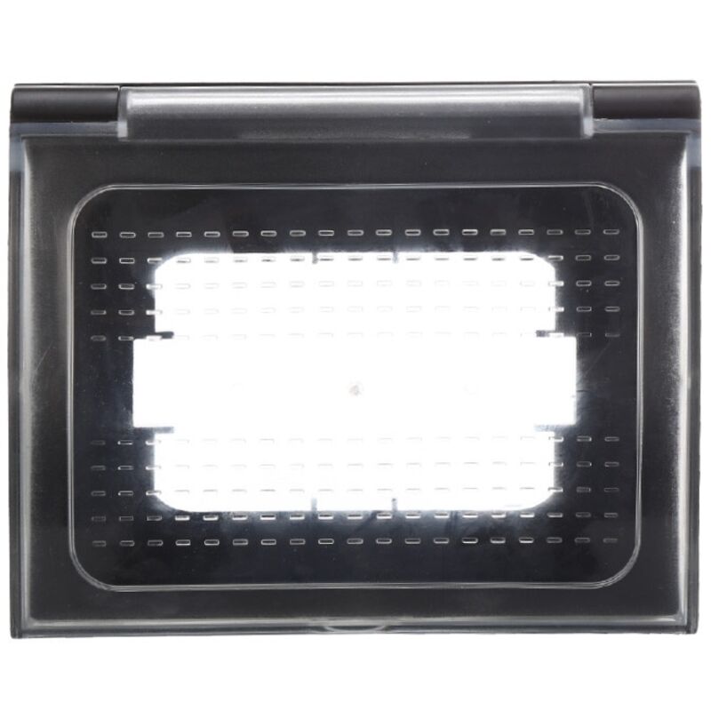 foto del prodotto placca copertura stagna universale 3m idrobox 3 moduli nera ip44 compatibile serie bticino vimar gewiss