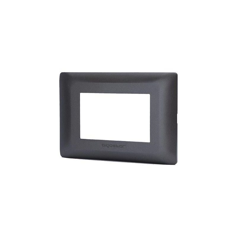 foto del prodotto placca coprifrutti abm nero posti 3 mm 120x85