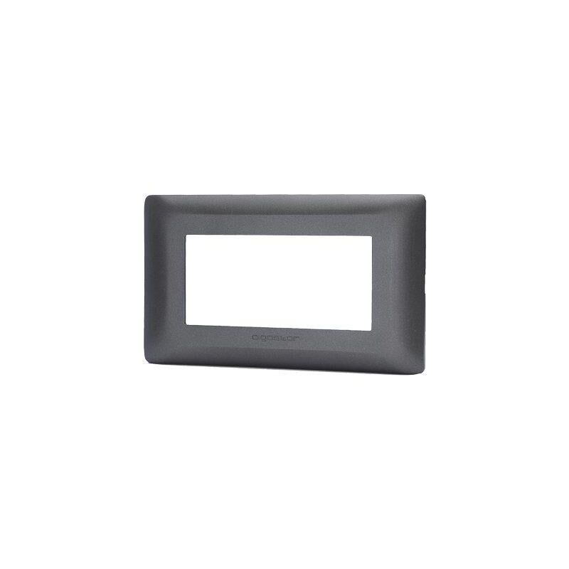 foto del prodotto placca coprifrutti abm nero posti 4 mm 140x85