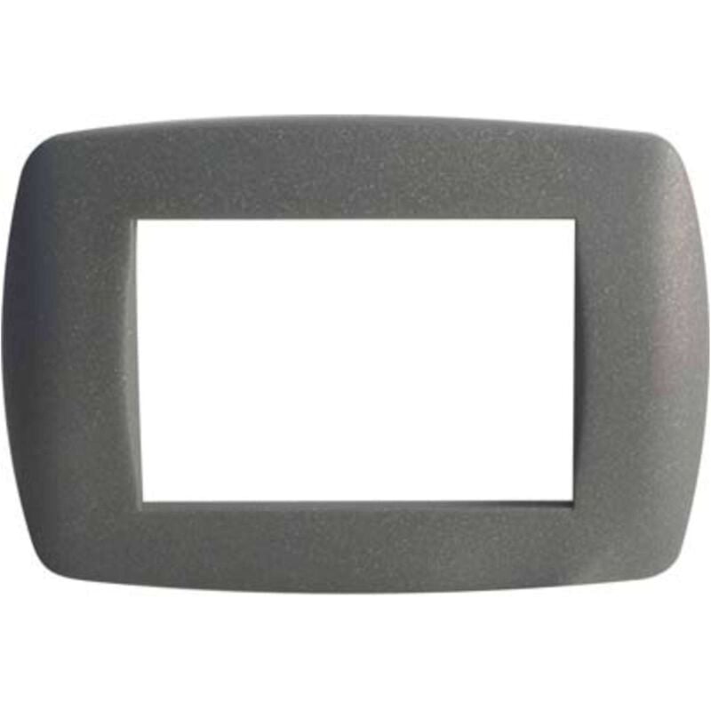 foto del prodotto placca coprifrutti millenium marlanvil grigio glitter posti 3 mm 122x83