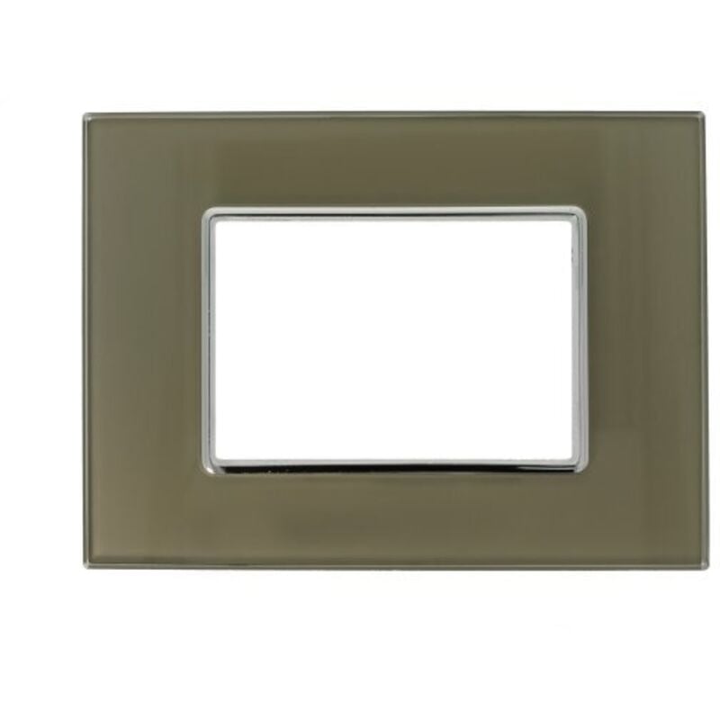 foto del prodotto placca cristal 3m 4m 6m bronzo compatibile bticino axolute 3 posti