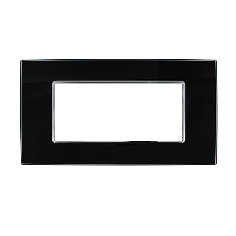 foto del prodotto placca cristal 3m 4m 6m nero compatibile bticino axolute 6 posti