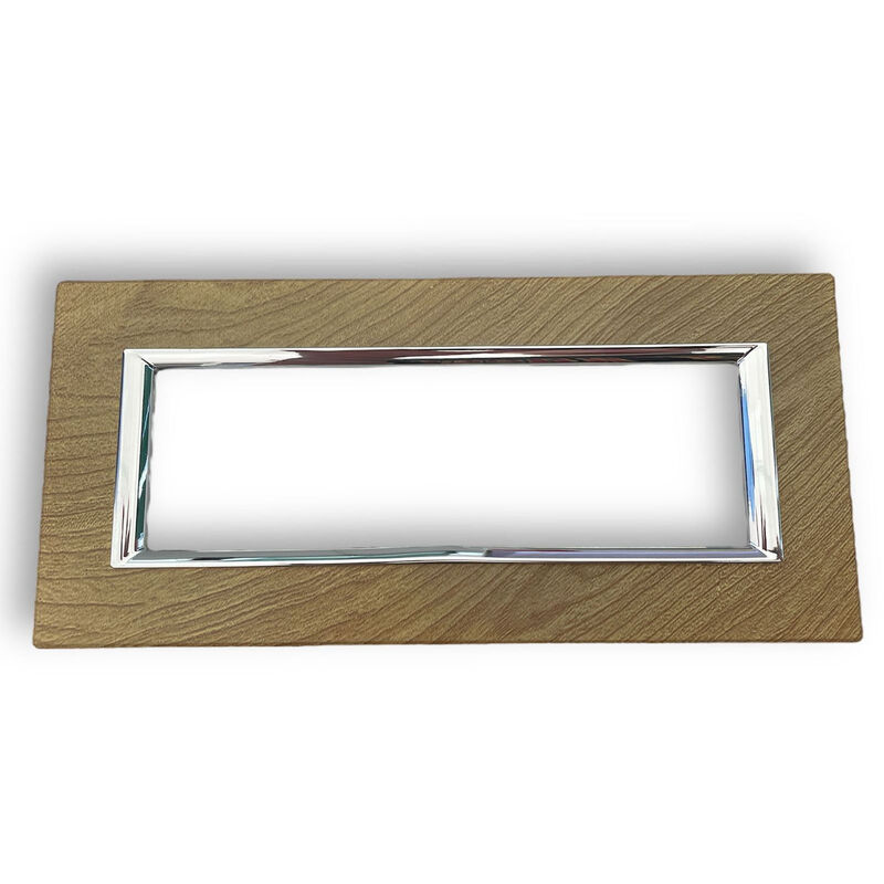 foto del prodotto placca da parete 6 moduli compatibile matix placchetta effetto legno bambu c4806