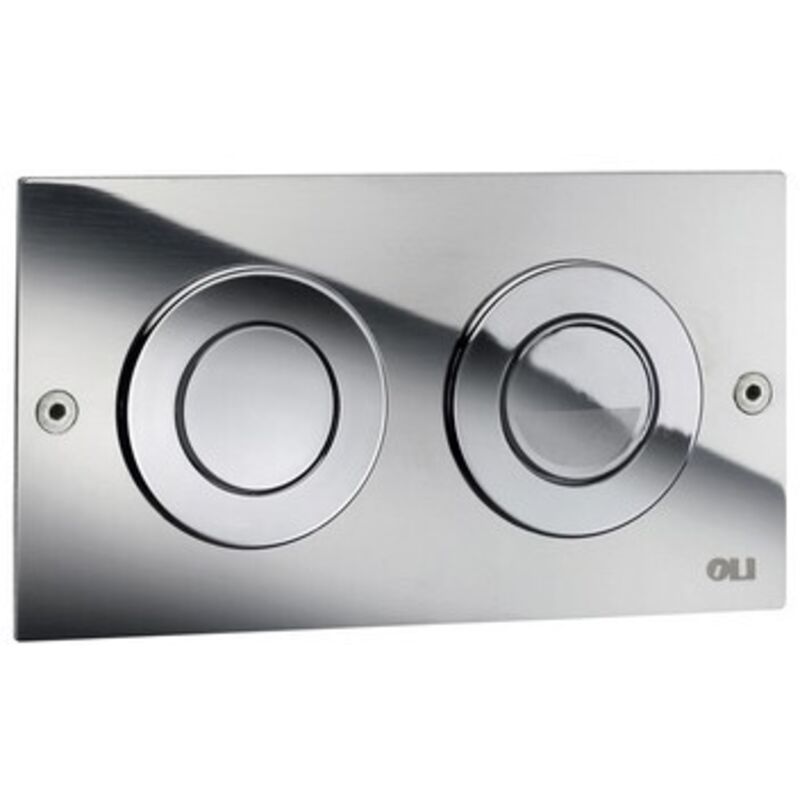 foto del prodotto placca di comando 2 pulsanti per cassette pneu oli mini trend cromata