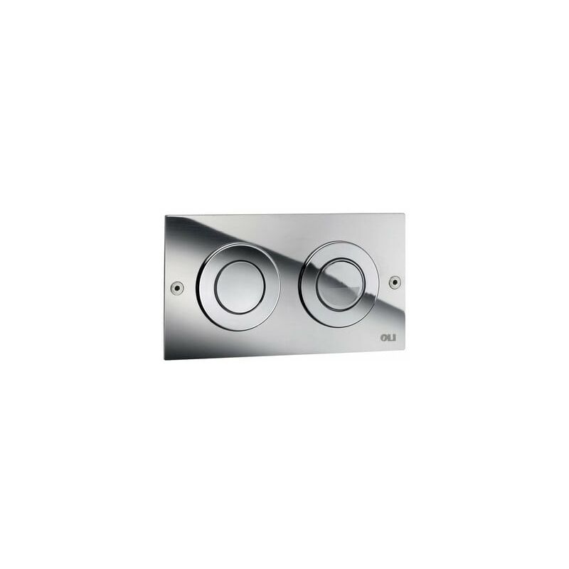 foto del prodotto placca di comando 2 pulsanti per cassette pneu oli mini trend cromata olive