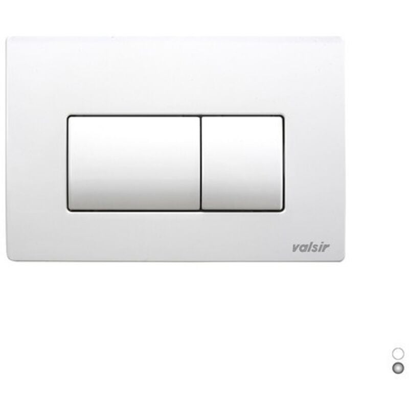 foto del prodotto placca di comando 215x145 per tropea s meccanica doppio scarico bianca valsir