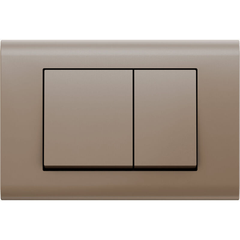 foto del prodotto placca di comando con doppio pulsante compatibile con sigma geberit ottone spazzolato