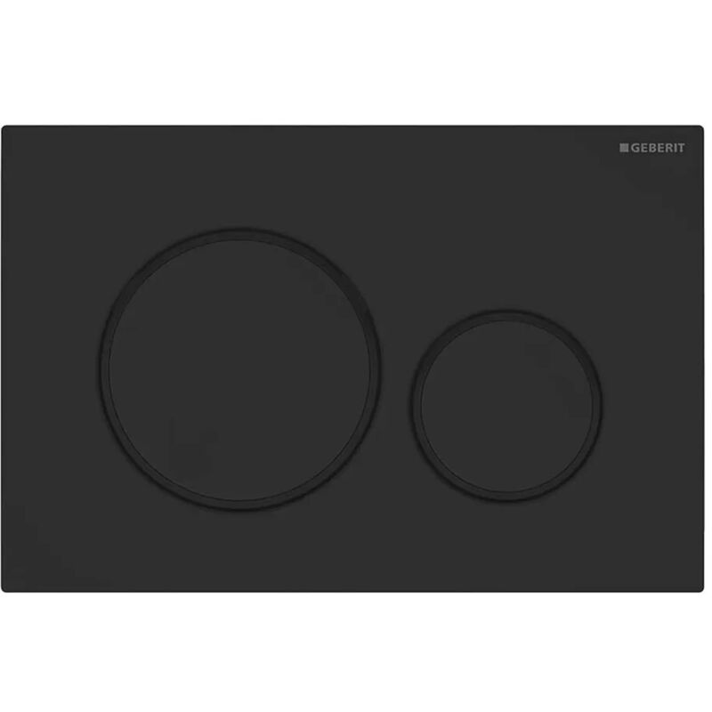 foto del prodotto placca di comando geberit sigma20 nero opaco e inserti nero lucidi