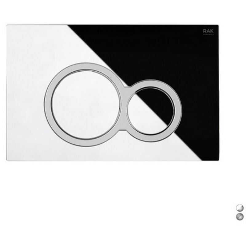 foto del prodotto placca di comando mod. rotonda per cassetta rak ecofix cromo - matt cromo