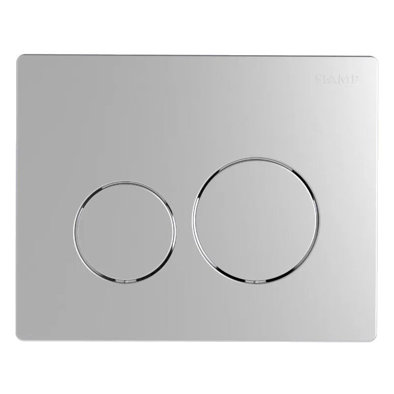 foto del prodotto placca di comando per wc a incasso siamp ingenio a doppio volume, cromo opaco