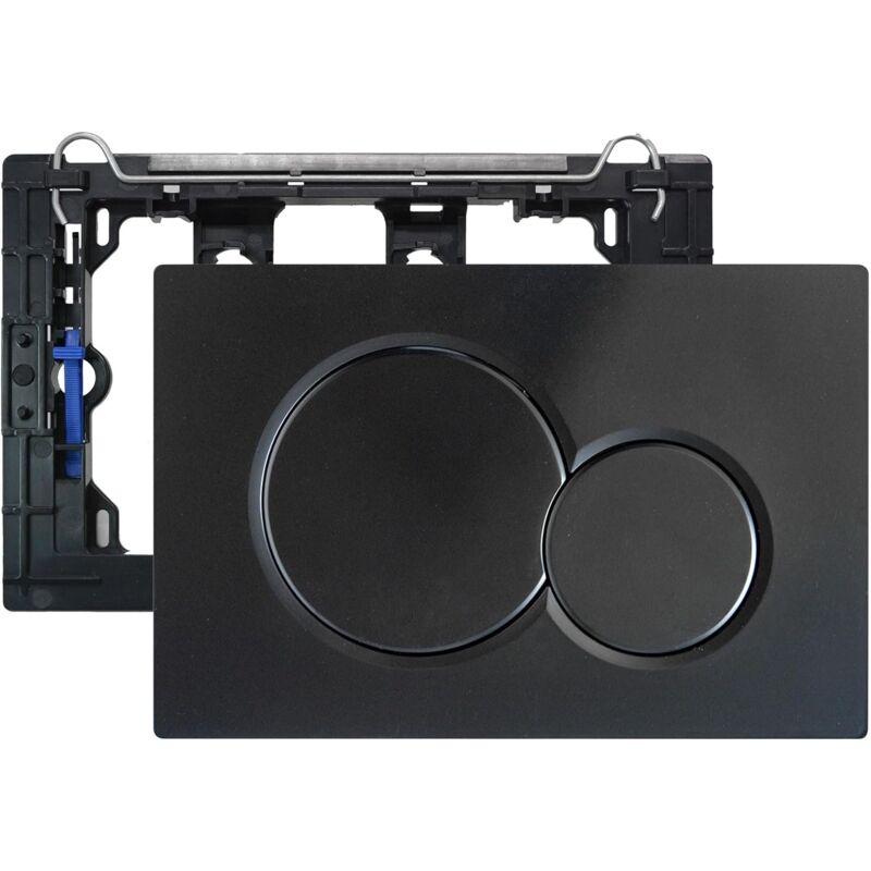 foto del prodotto placca di comando, pezzi di ricambio per cassetta, vecchi modelli placca di comando per geberit sigma01 up320 e 300, doppio scarico, 1 pezzo nero