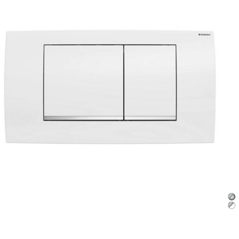 foto del prodotto placca di copertura 2 tasti per cassetta 110700 new placca cromo luc prof cromo sa