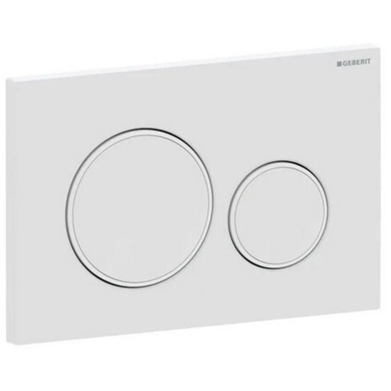 foto del prodotto placca di copertura 2 tasti sigma 20 geberit bianca bordi tasti bianco op
