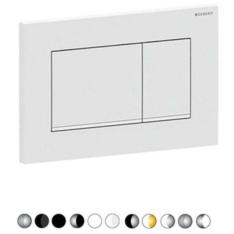 foto del prodotto placca di copertura 2 tasti sigma 30 geberit cromo lucido bordo inferiore satinato