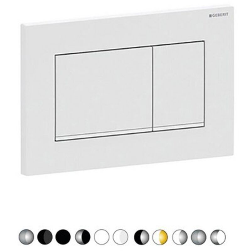 foto del prodotto placca di copertura 2 tasti sigma 30 geberit nero bordo inf. cromo