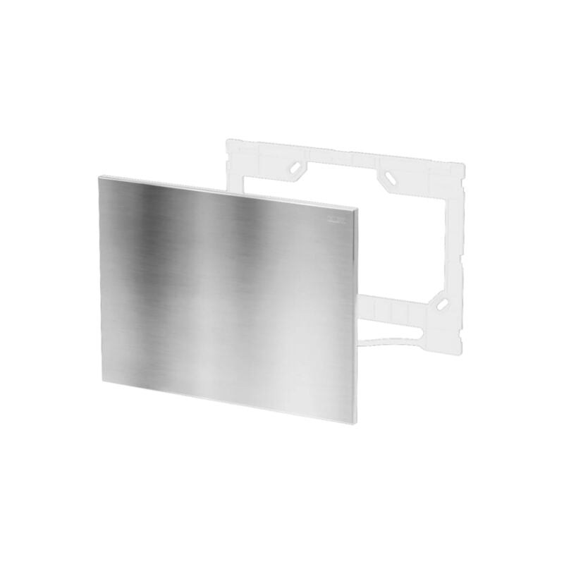 foto del prodotto placca di copertura estetica, in acciaio inox finitura spazzolata caleffi 359803 acciaio inox