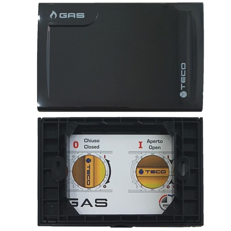 foto del prodotto placca di copertura valvola gas teco a01 multicolore nero lucido