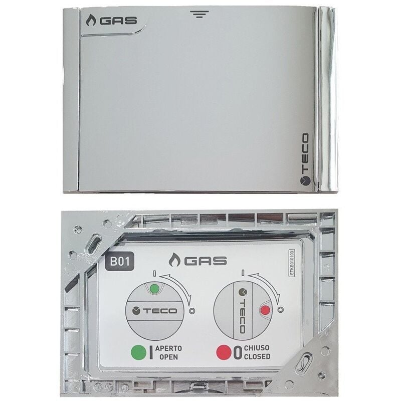 foto del prodotto placca di copertura valvola gas teco b01 multicolore cromo lucido